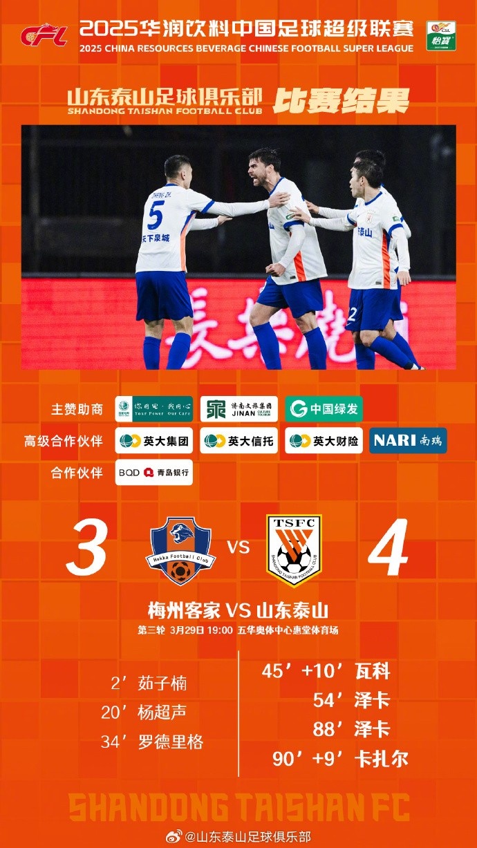 從0-3到4-3，這是一場彰顯堅(jiān)韌不拔泰山足球精神的戰(zhàn)斗！